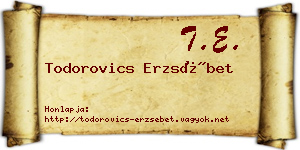 Todorovics Erzsébet névjegykártya